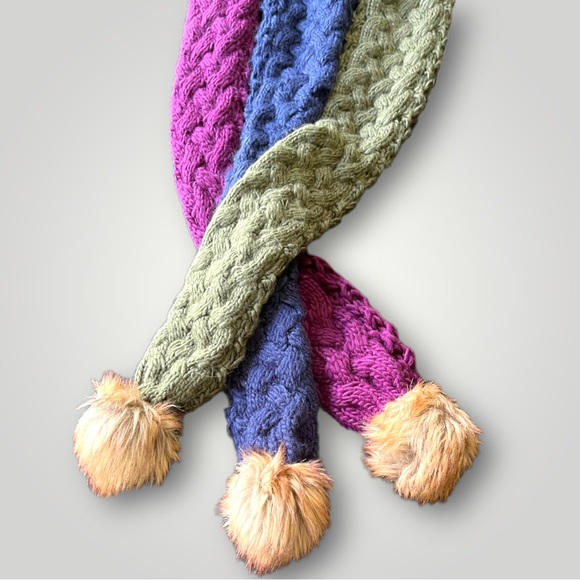 Bundle/3 Scarves Scarf Pom Pom Lot/3 - Picture 9 of 16